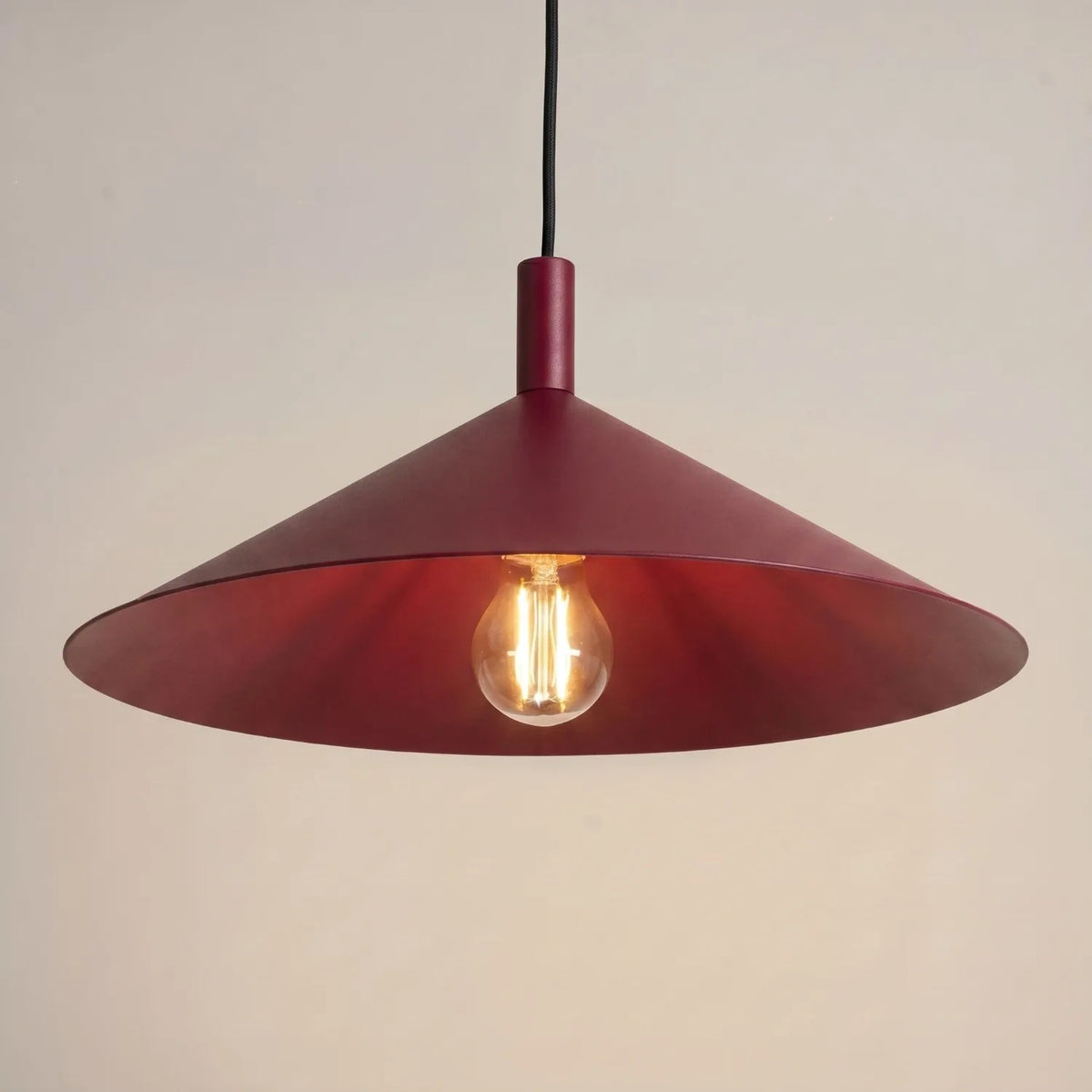 
Lampada a sospensione di design „Nox“ - Rosso bordeaux / Ø 40 cm