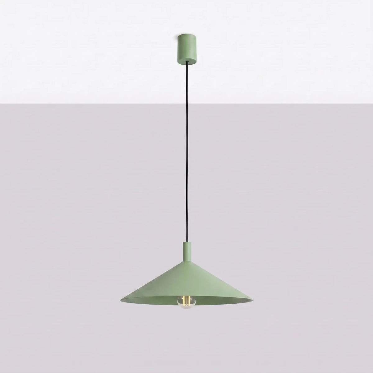 
Lampada a sospensione di design „Nox“ - Verde salvia / Ø 40 cm