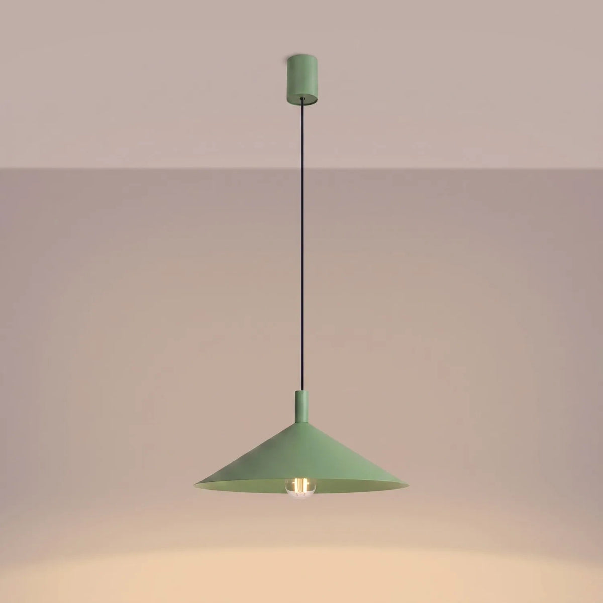 
Lampada a sospensione di design „Nox“ - Verde salvia / Ø 40 cm