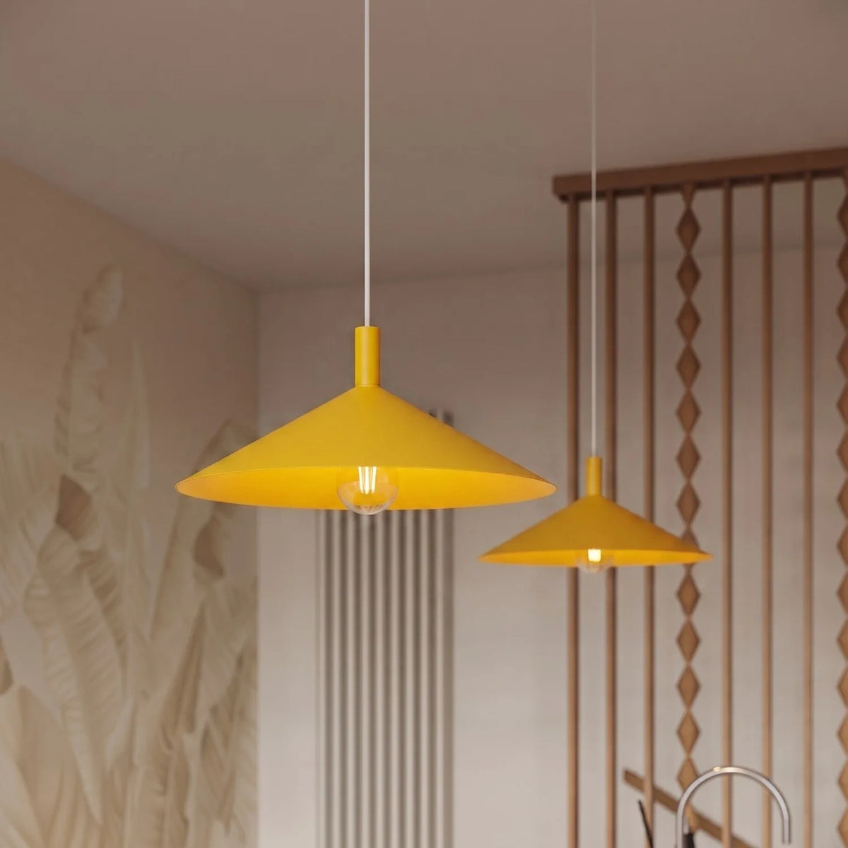 
Lampada a sospensione di design „Nox“ - Giallo / Ø 40 cm
