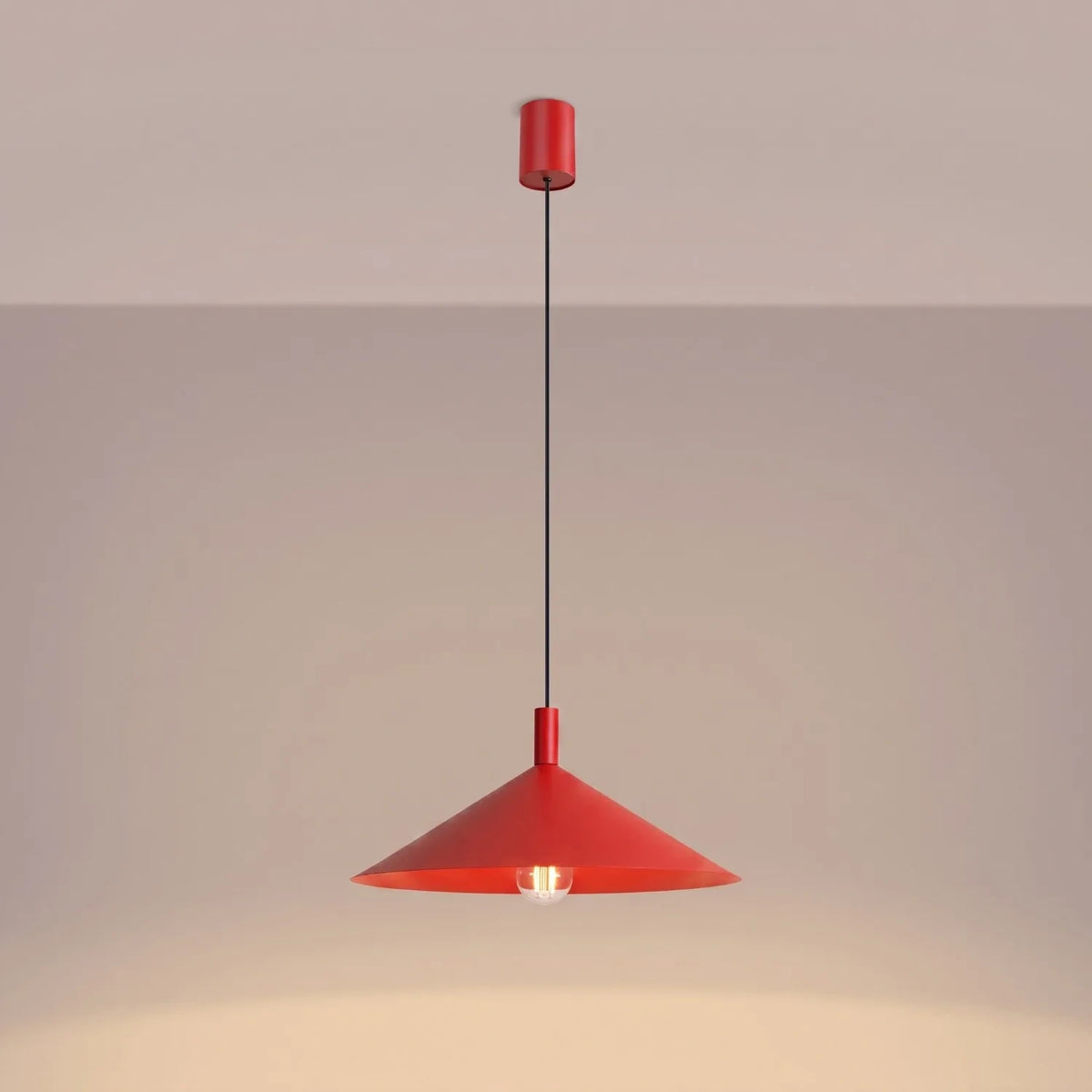 
Lampada a sospensione di design „Nox“ - Rosso / Ø 40 cm