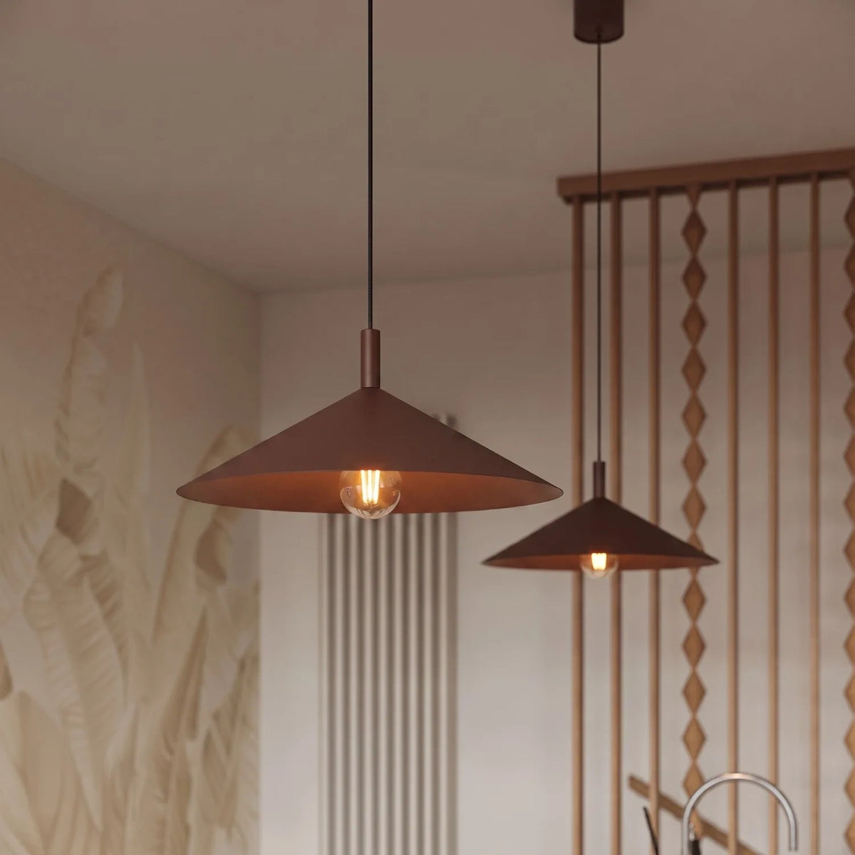 
Lampada a sospensione di design „Nox“ - Braun / Ø 40 cm