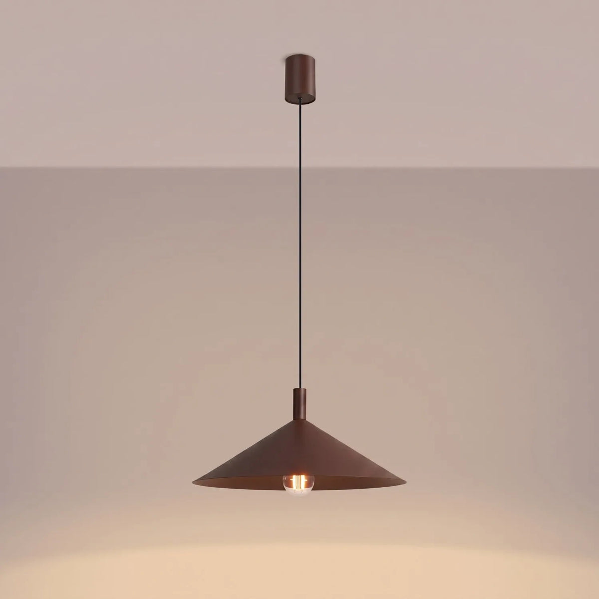 
Lampada a sospensione di design „Nox“ - Braun / Ø 40 cm