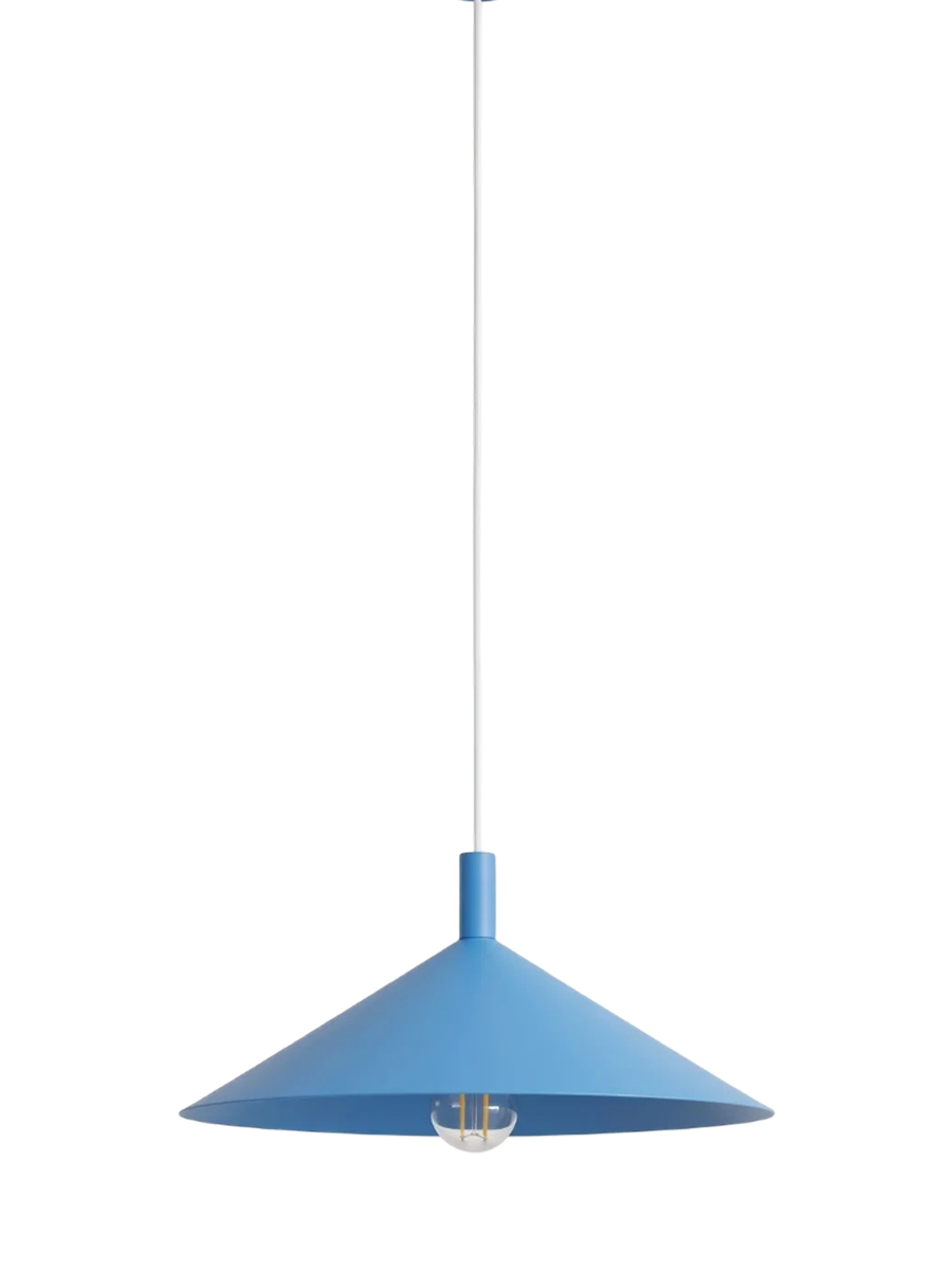
Design Pendellampe „Nox“ - Hellblau / Ø 40 cm