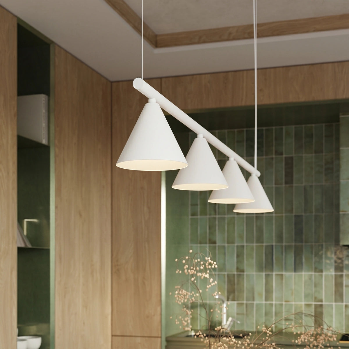 
Lampada a sospensione di design „Nox“ a 4 luci - Bianco