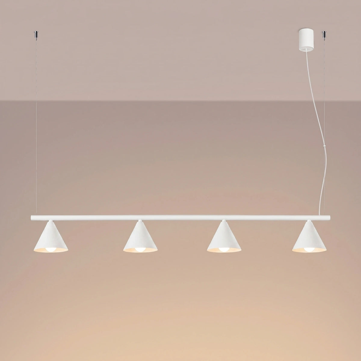 
Lampada a sospensione di design „Nox“ a 4 luci - Bianco