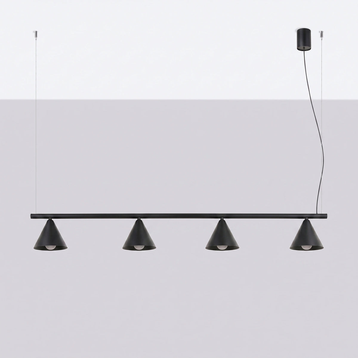 
Lampada a sospensione di design „Nox“ a 4 luci - Nero