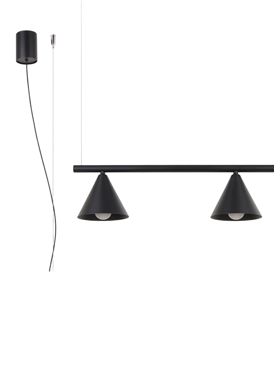 
Lampada a sospensione di design „Nox“ a 4 luci - Nero