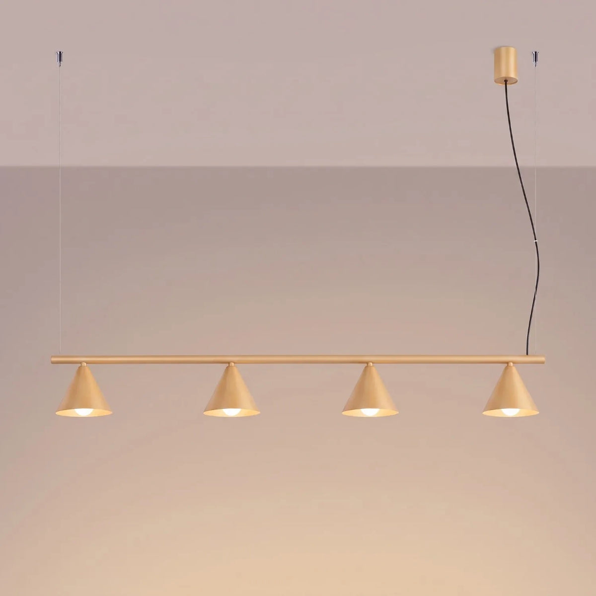 
Lampada a sospensione di design „Nox“ a 4 luci - Oro