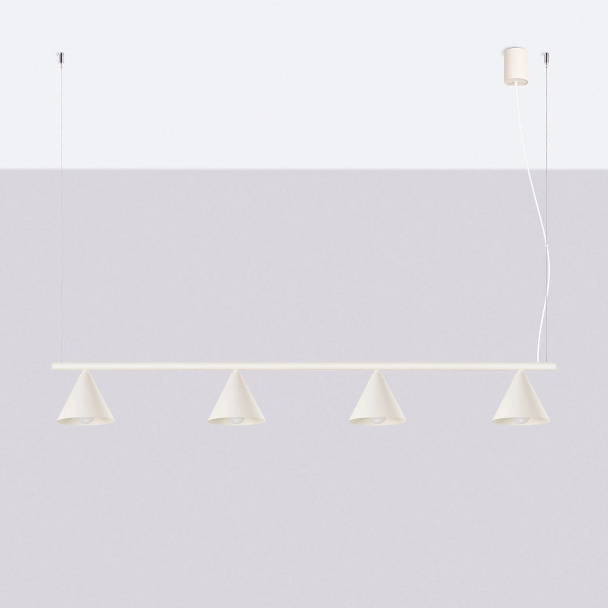 
Lampada a sospensione di design „Nox“ a 4 luci - Beige