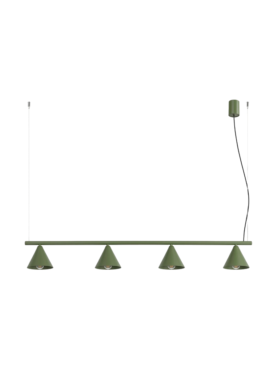 
Design Pendellampe „Nox“ 4-flammig - Olivgrün
