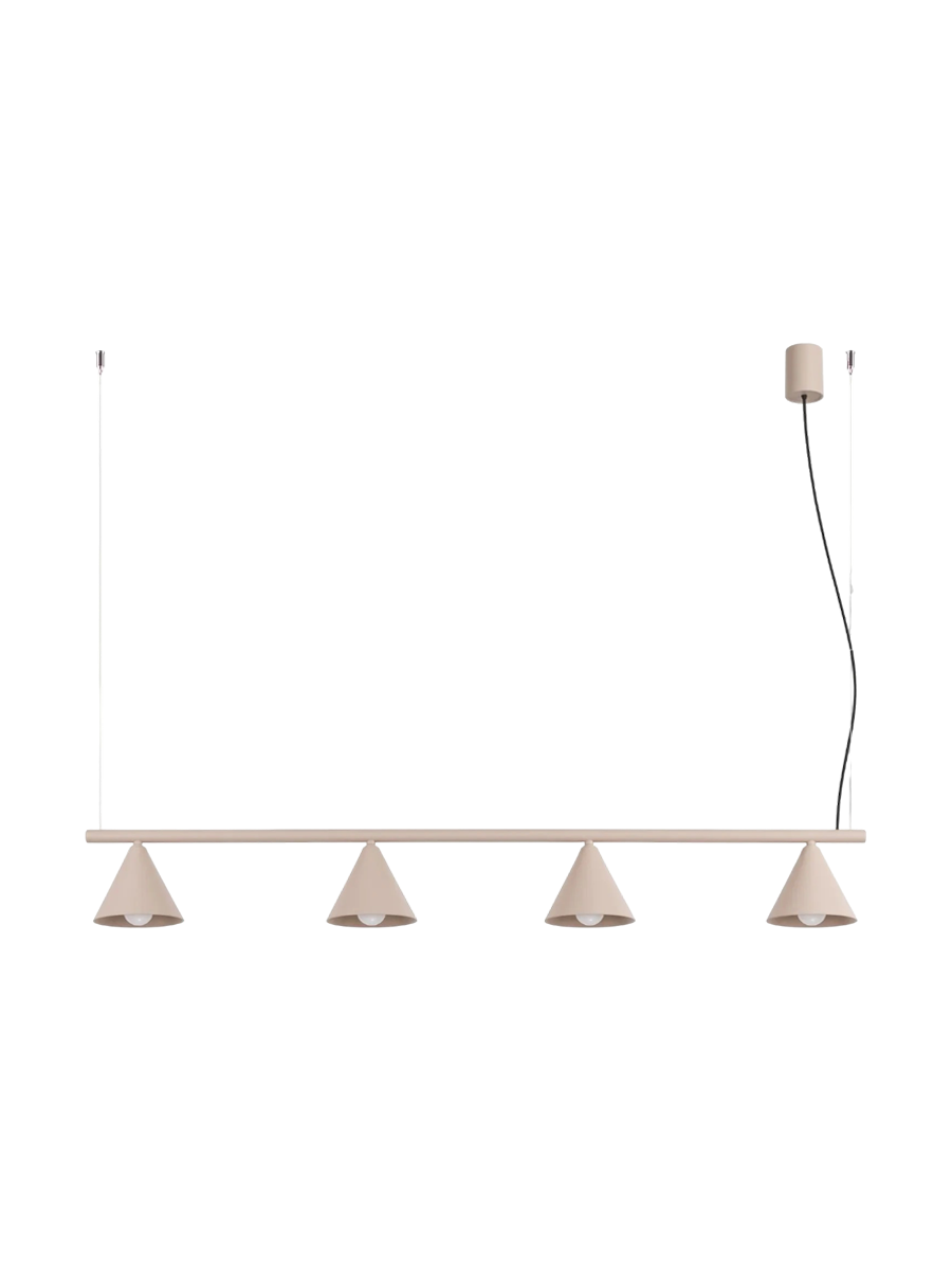 
Design Pendellampe „Nox“ 4-flammig - Taupe