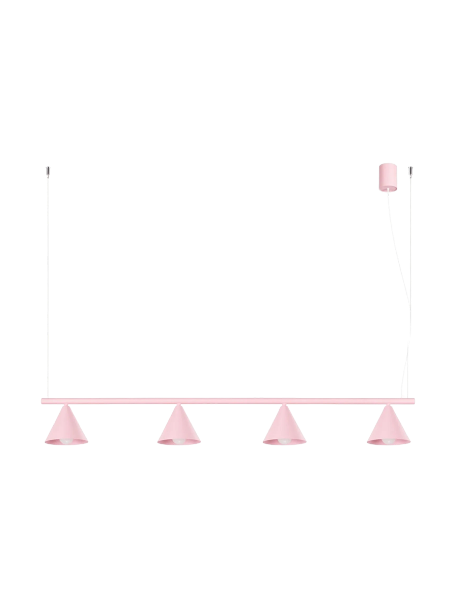 
Design Pendellampe „Nox“ 4-flammig - Rosa