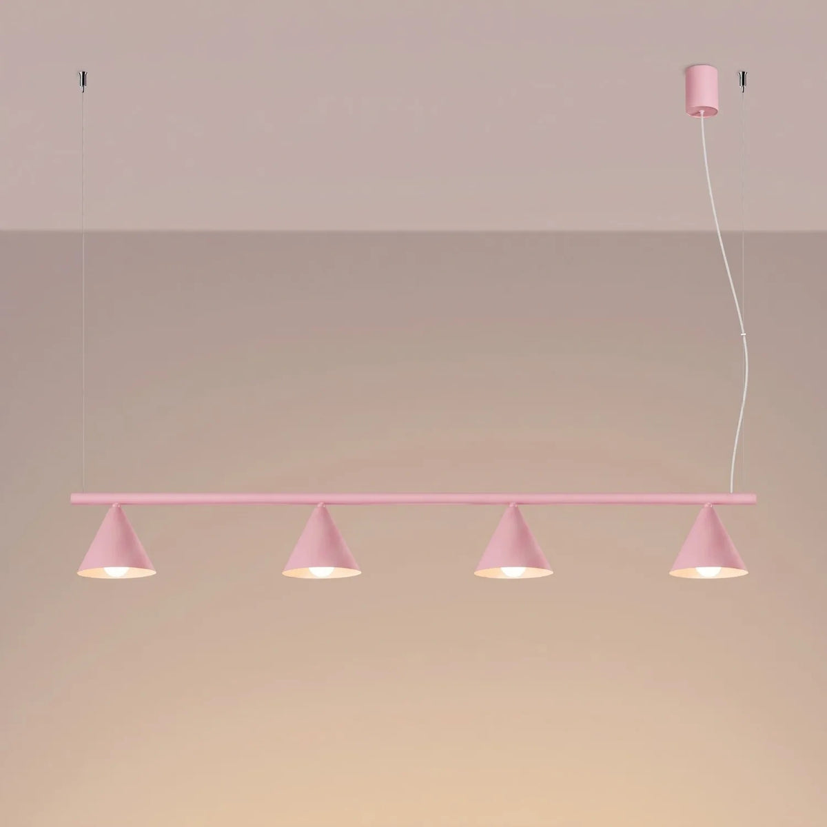 
Lampada a sospensione di design „Nox“ a 4 luci - Rosa