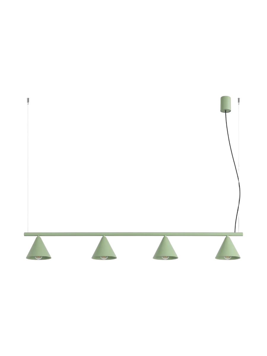 
Design Pendellampe „Nox“ 4-flammig - Salbeigrün