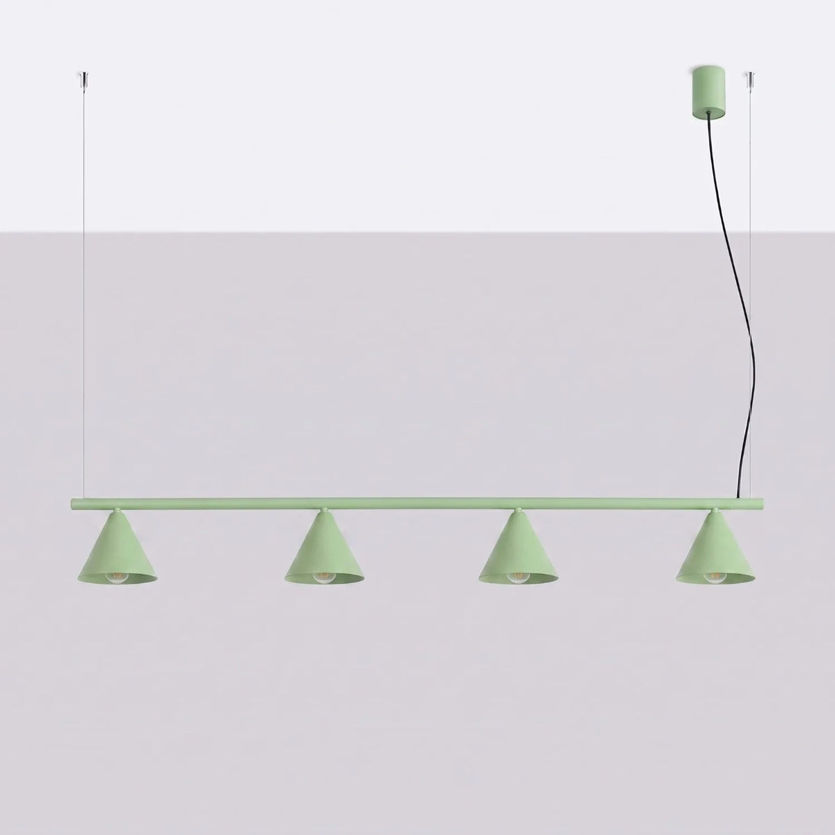 
Lampada a sospensione di design „Nox“ a 4 luci - Verde salvia