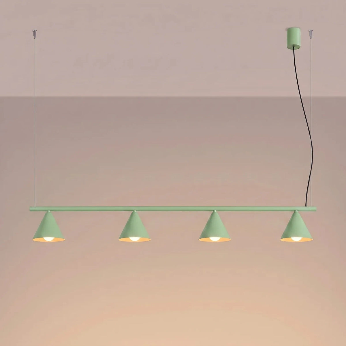 
Lampada a sospensione di design „Nox“ a 4 luci - Verde salvia