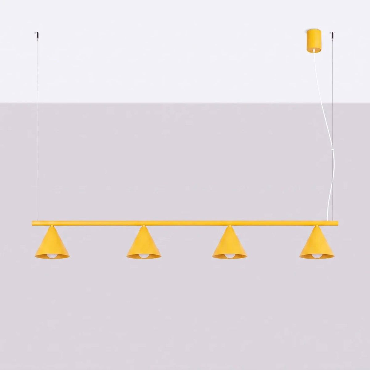 
Lampada a sospensione di design „Nox“ a 4 luci - Giallo