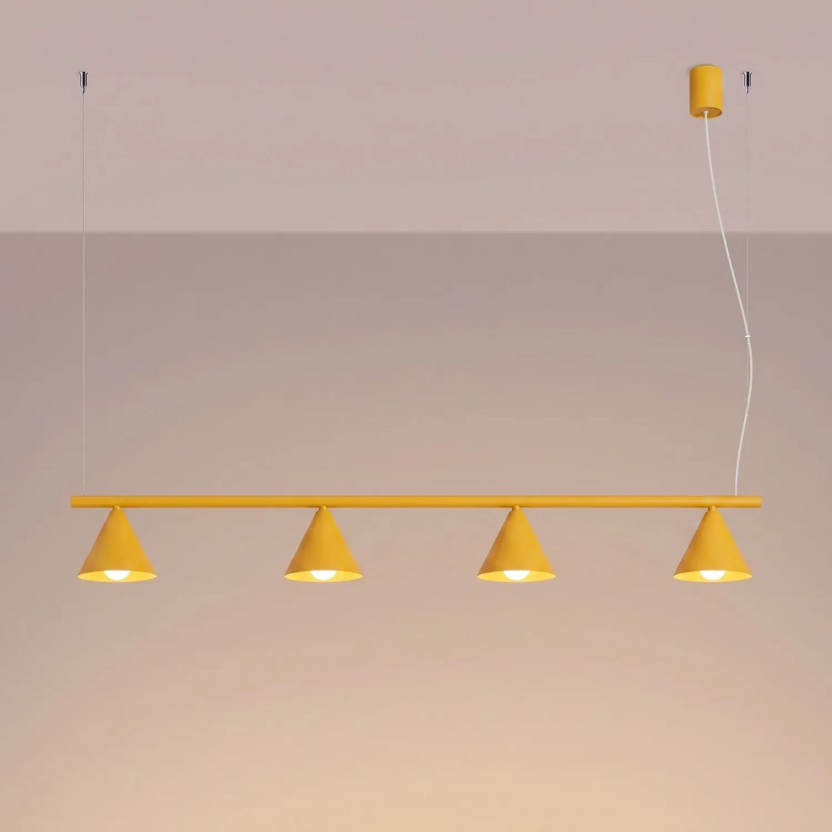 
Lampada a sospensione di design „Nox“ a 4 luci - Giallo