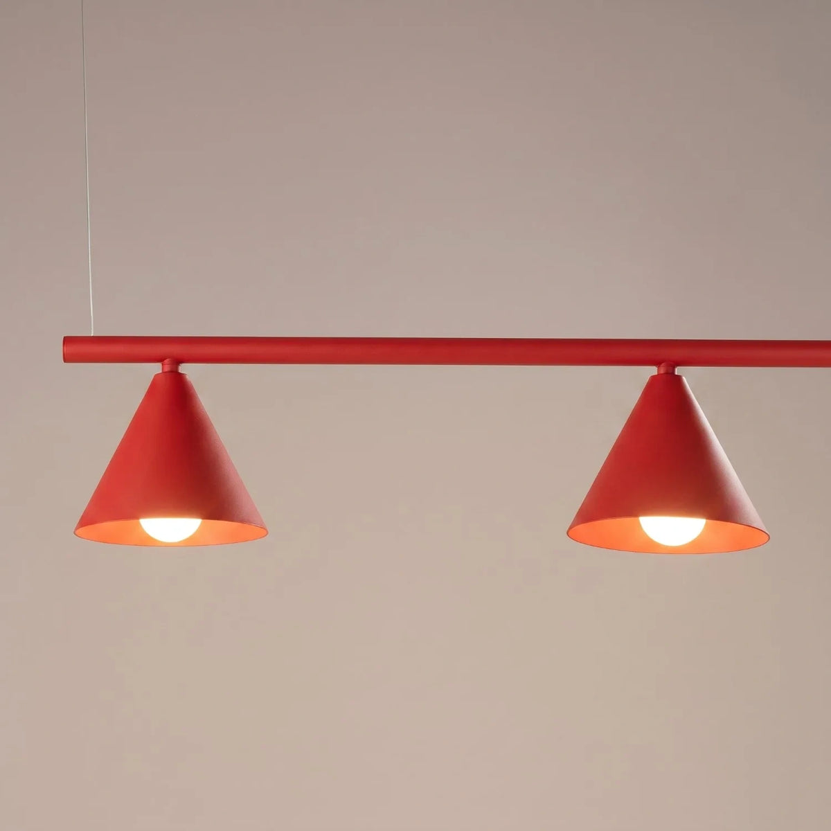 
Lampada a sospensione di design „Nox“ a 4 luci - Rosso