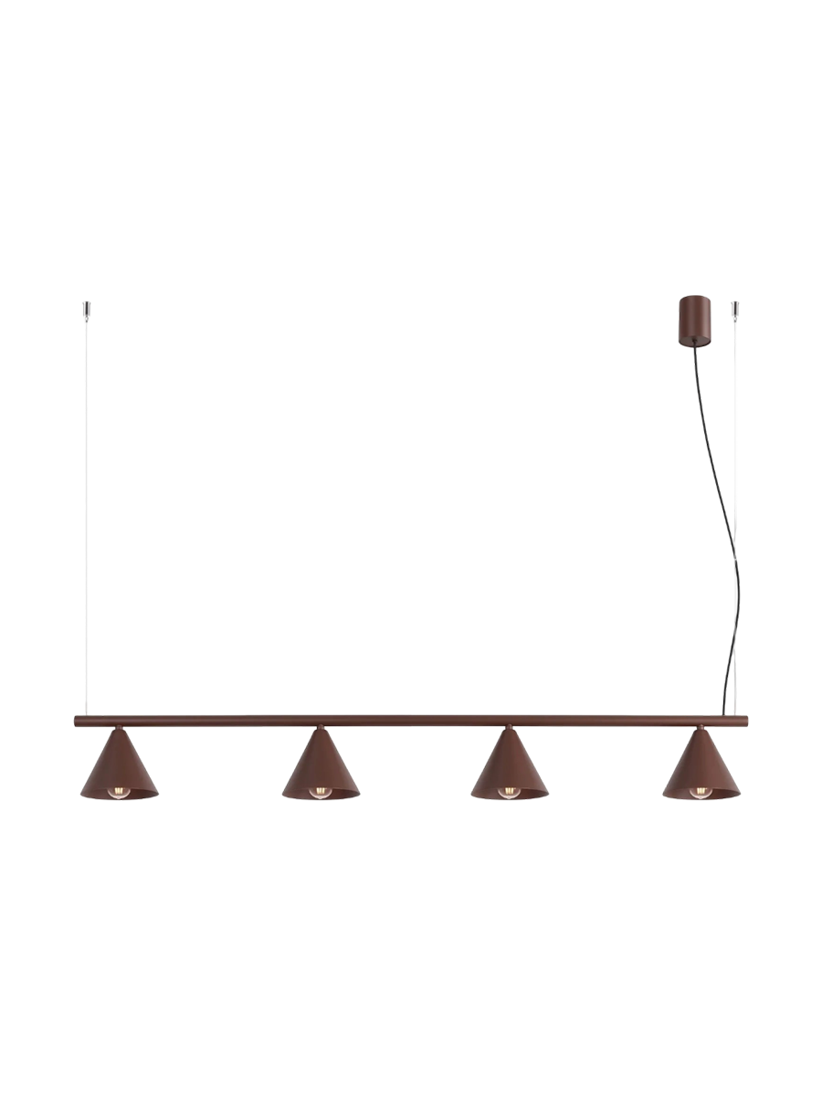
Design Pendellampe „Nox“ 4-flammig - Braun
