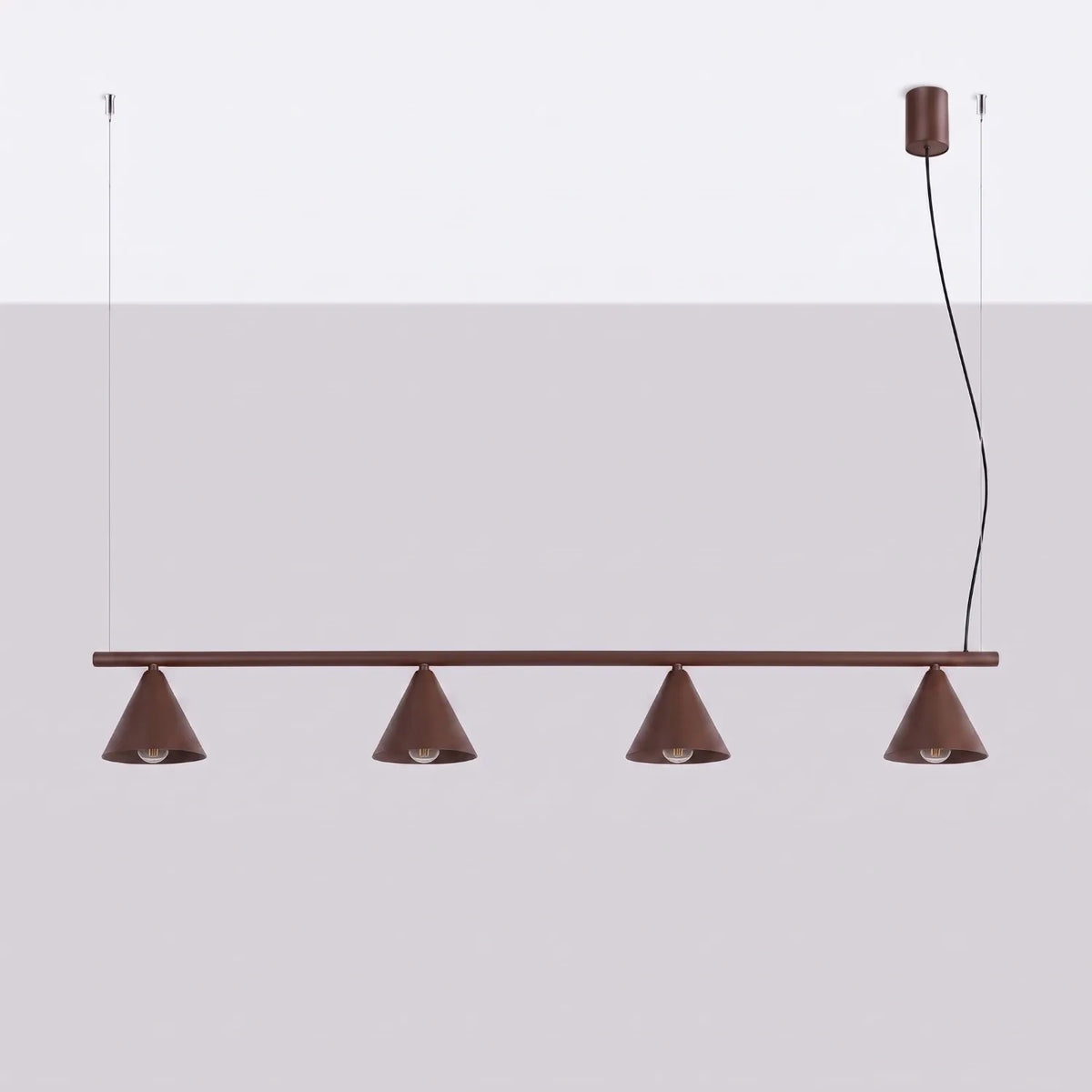 
Lampada a sospensione di design „Nox“ a 4 luci - Braun