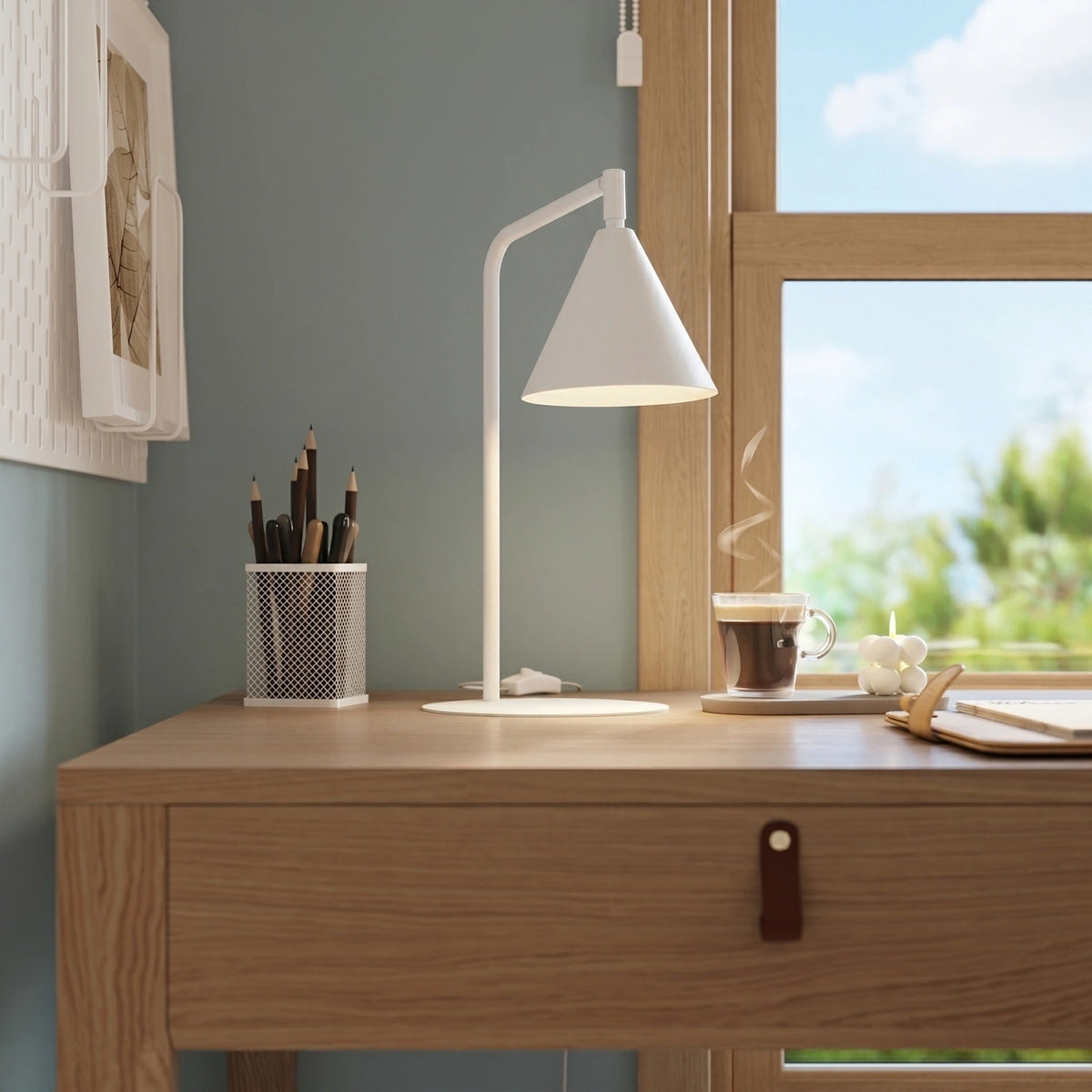 
Design Tischlampe „Nox“ - Weiss
