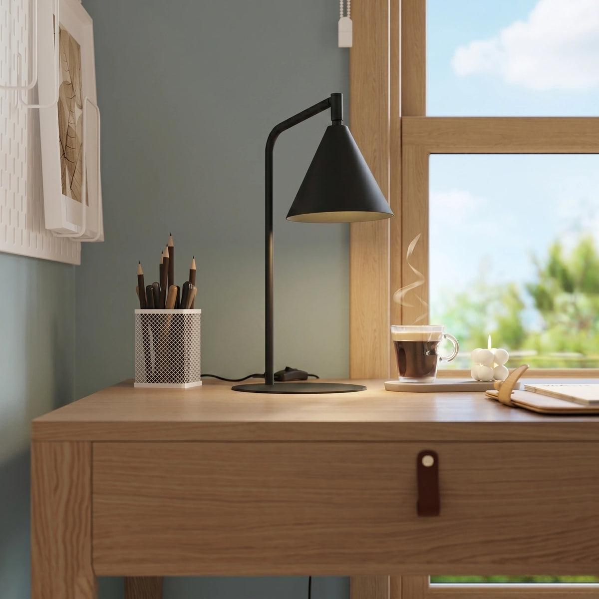 
Design Tischlampe „Nox“ - Schwarz