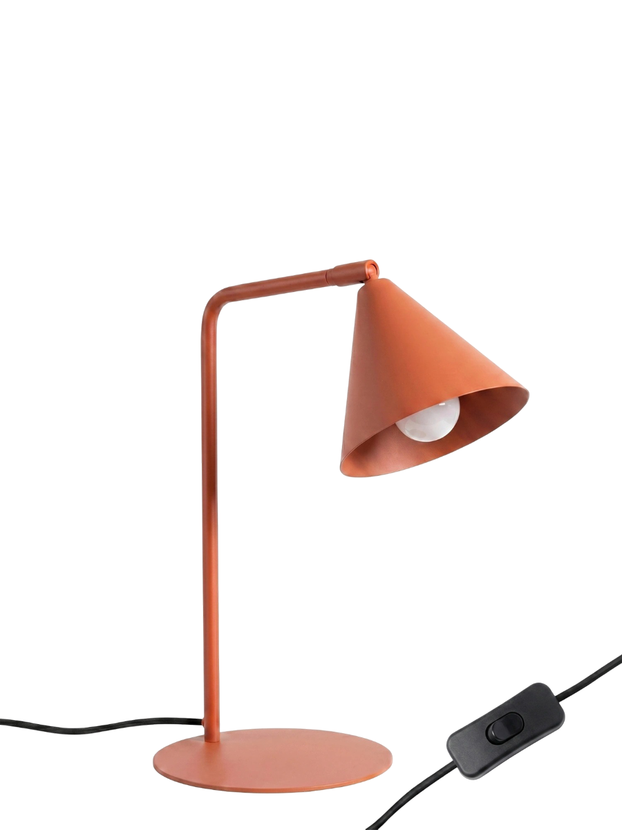 
Design Tischlampe „Nox“ - Ockerrot