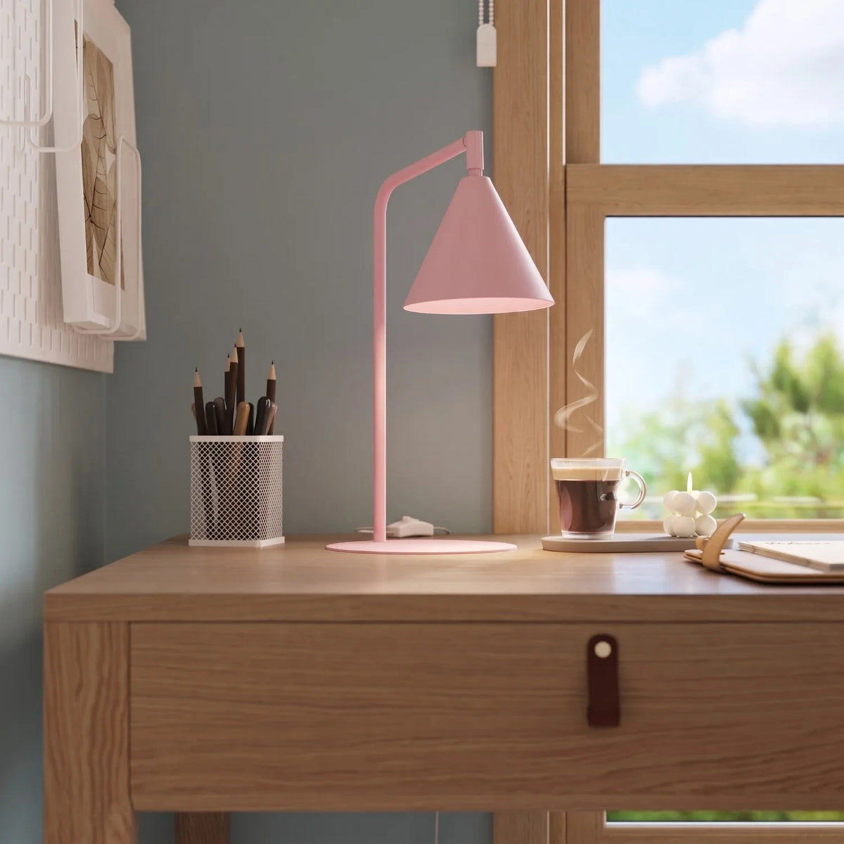
Design Tischlampe „Nox“ - Rosa