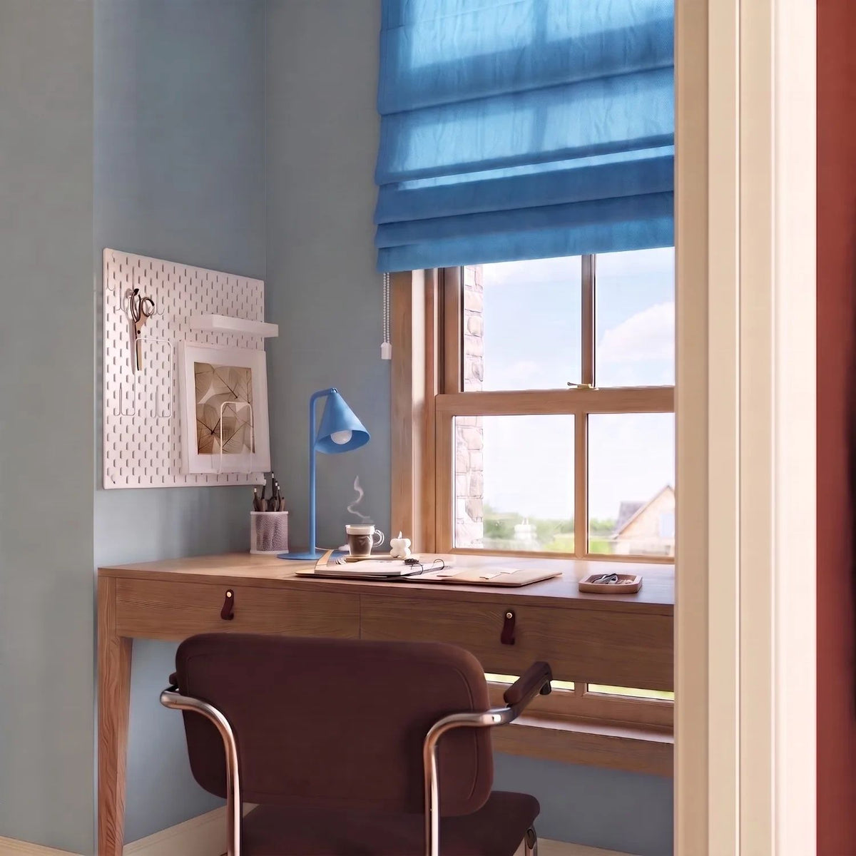 
Design Tischlampe „Nox“ - Hellblau