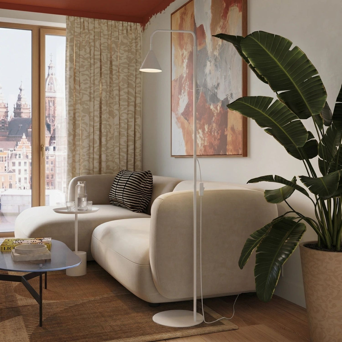 
Design Stehlampe „Nox“ - Weiss