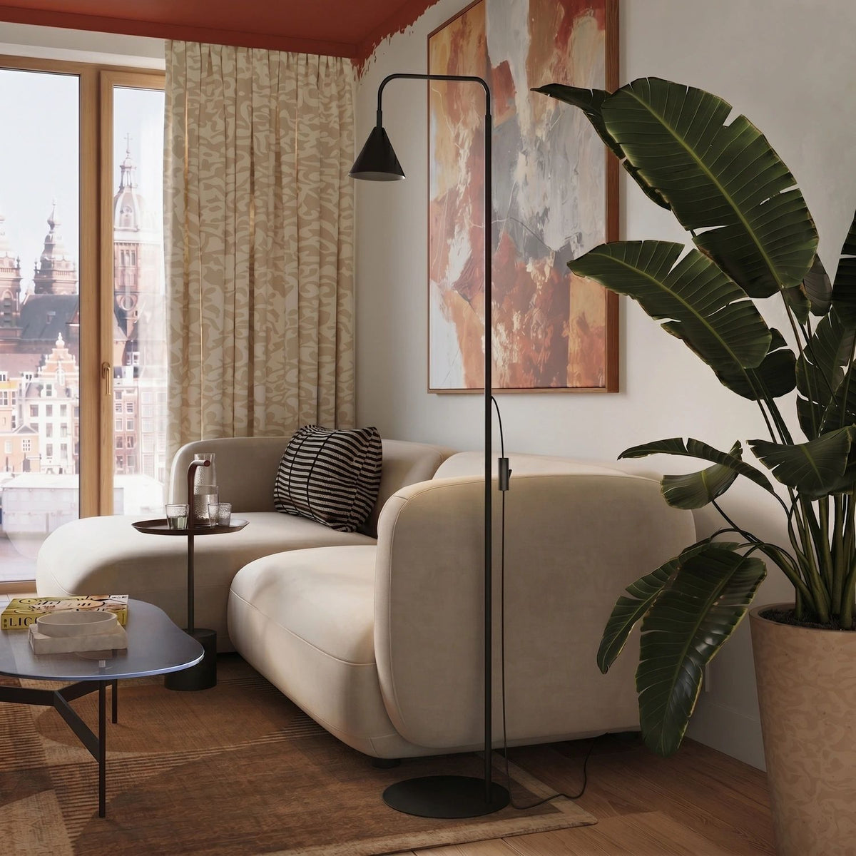
Design Stehlampe „Nox“ - Schwarz