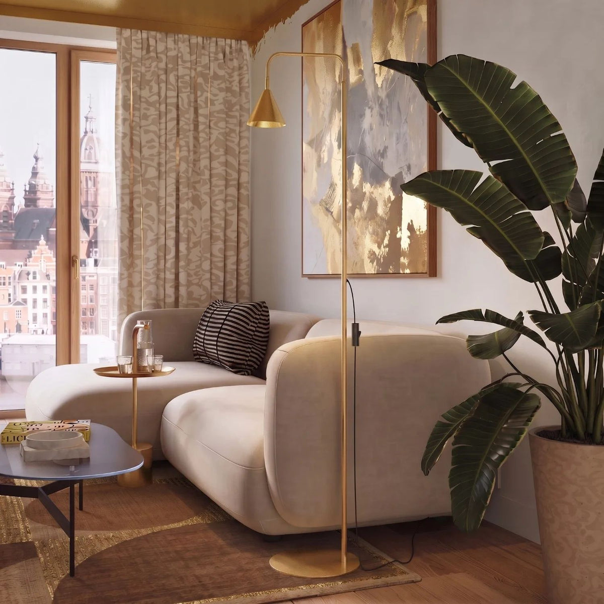 
Design Stehlampe „Nox“ - Gold