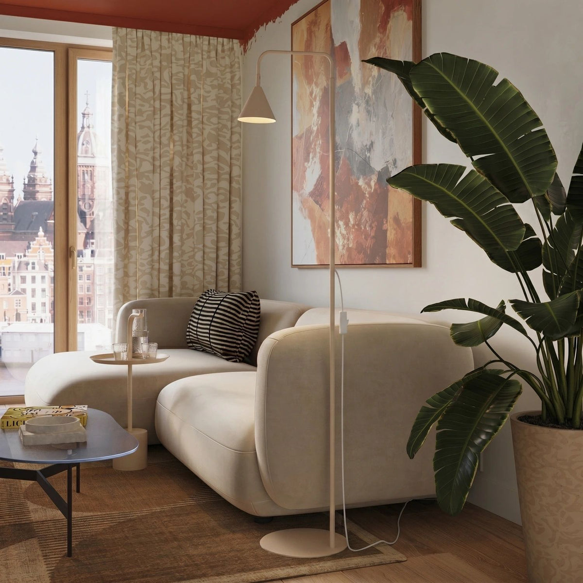 
Design Stehlampe „Nox“ - Beige