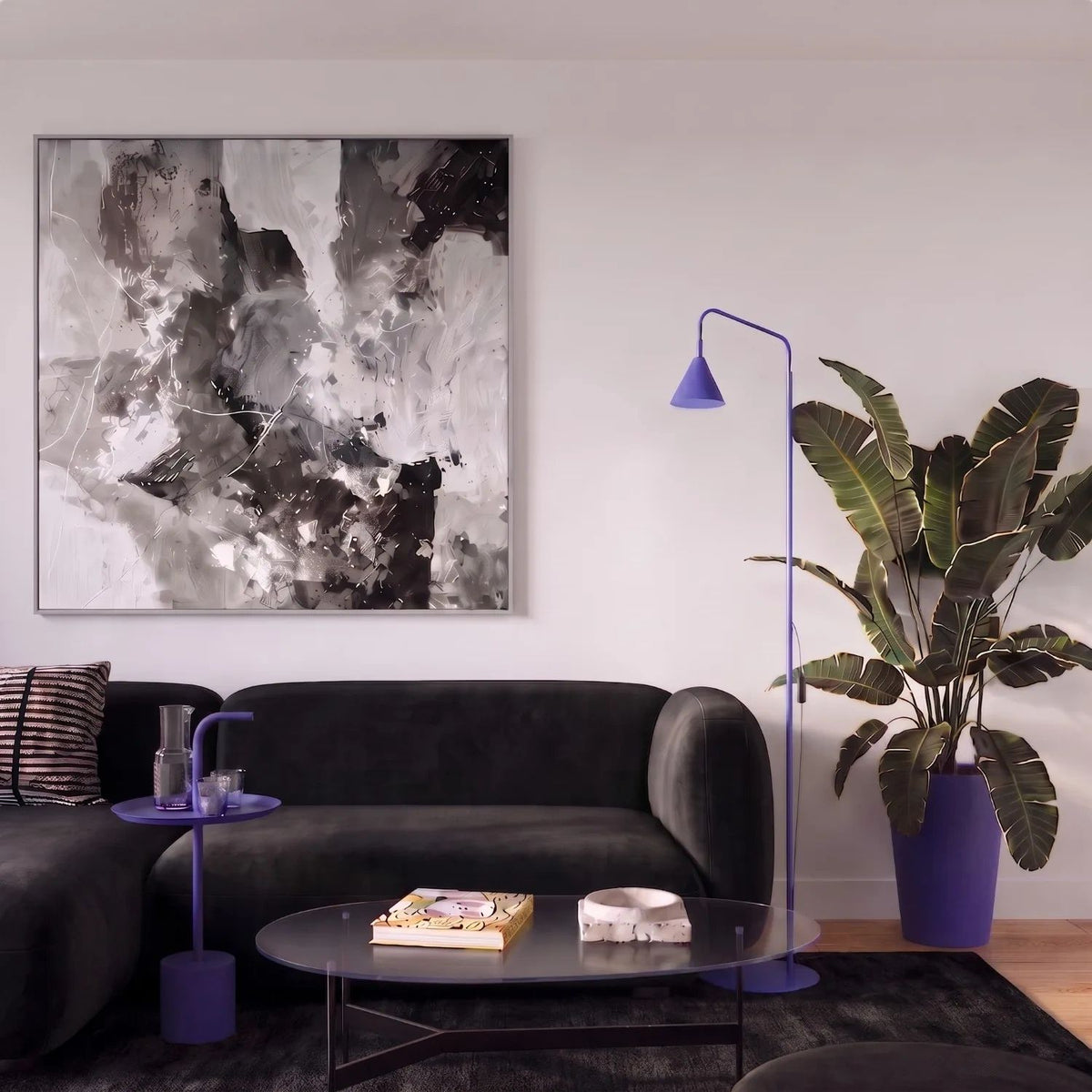 
Design Stehlampe „Nox“ - Ultramarin