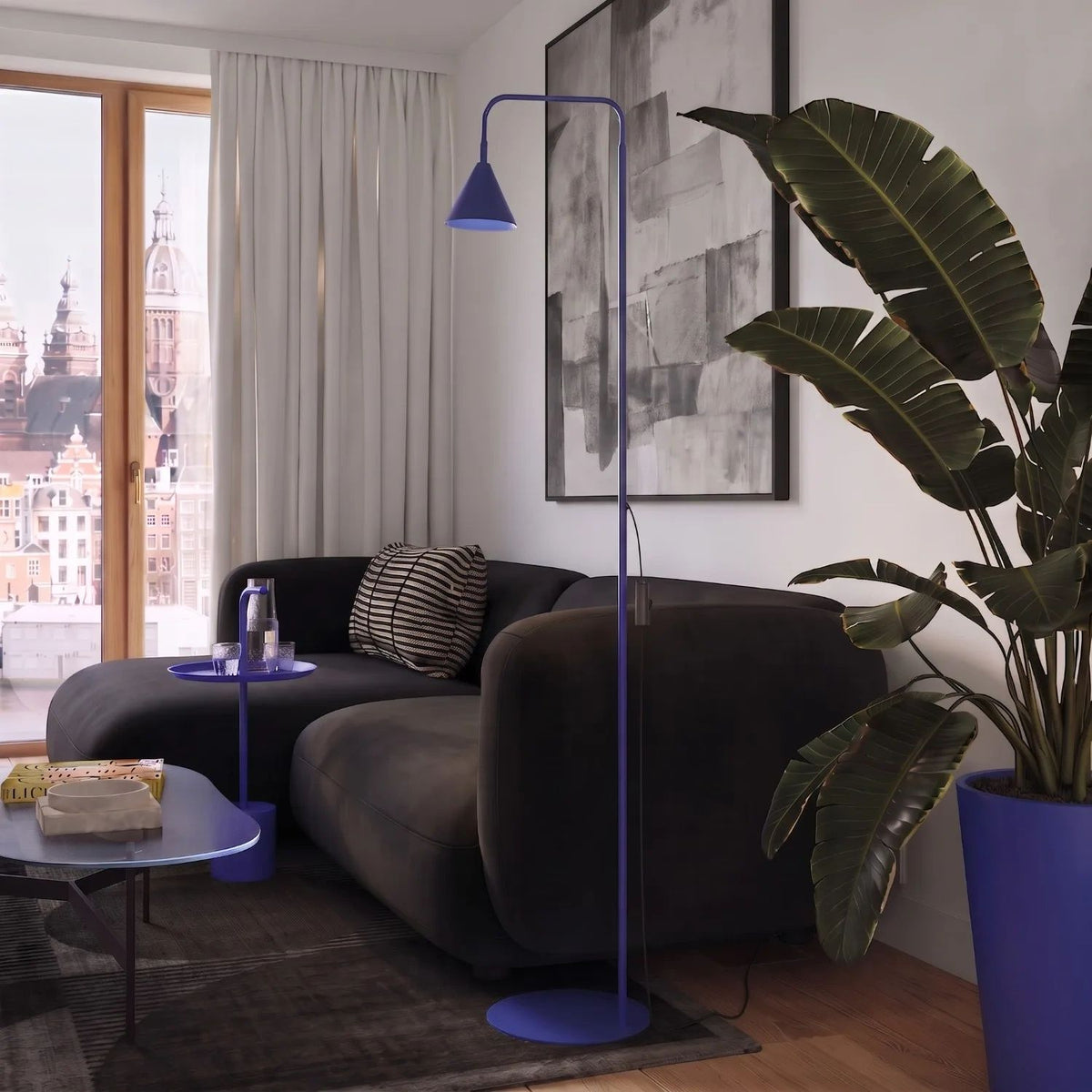 
Design Stehlampe „Nox“ - Ultramarin