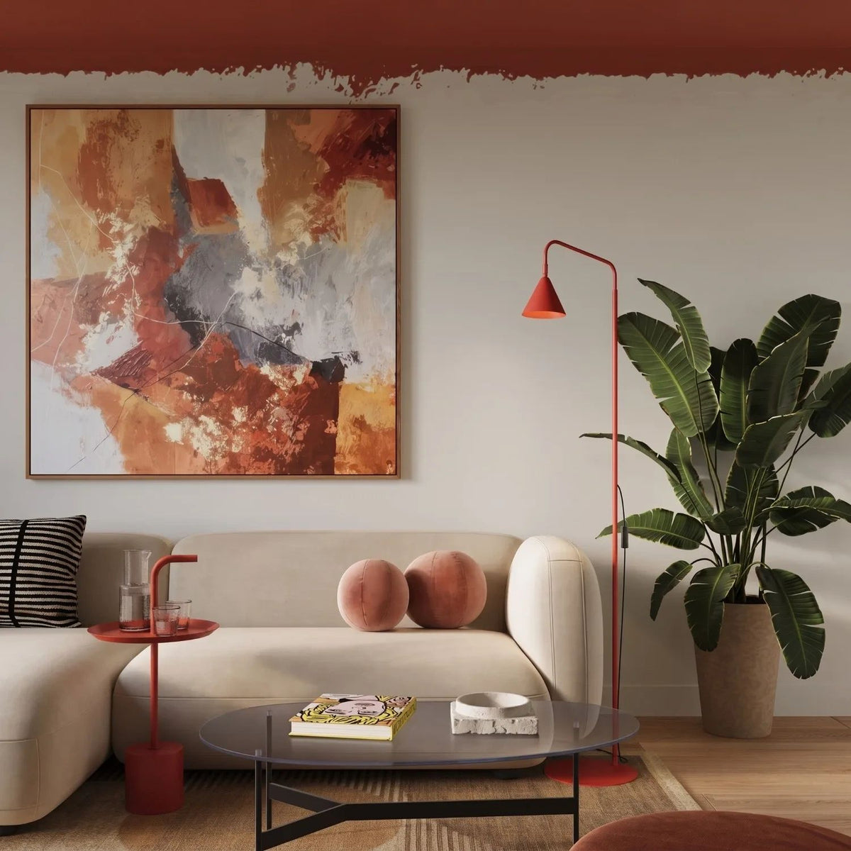 
Design Stehlampe „Nox“ - Rot