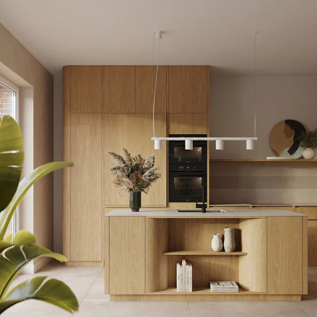 
Design Hängelampe „Karbon“ 4-flammig - Weiss