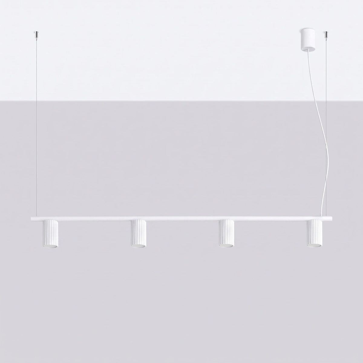 
Design Hängelampe „Karbon“ 4-flammig - Weiss