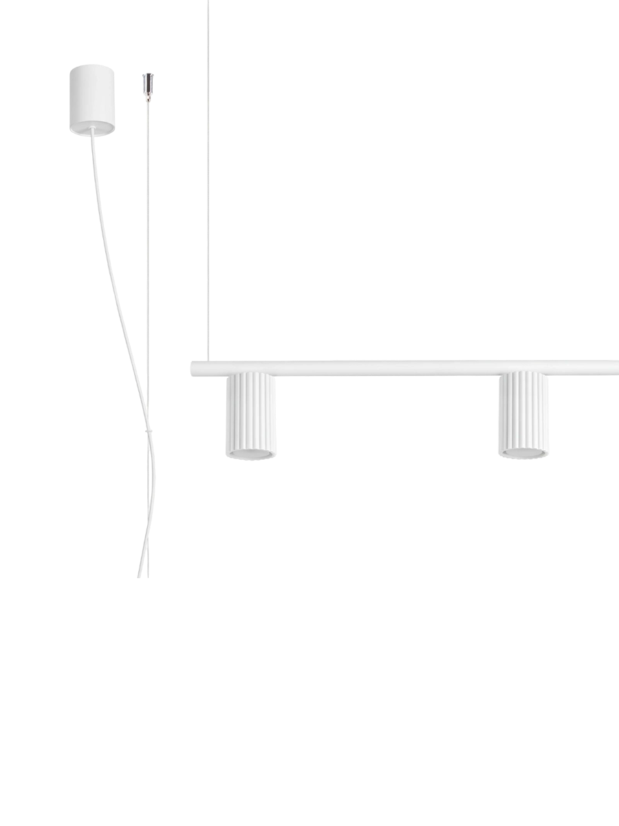 
Design Hängelampe „Karbon“ 4-flammig - Weiss
