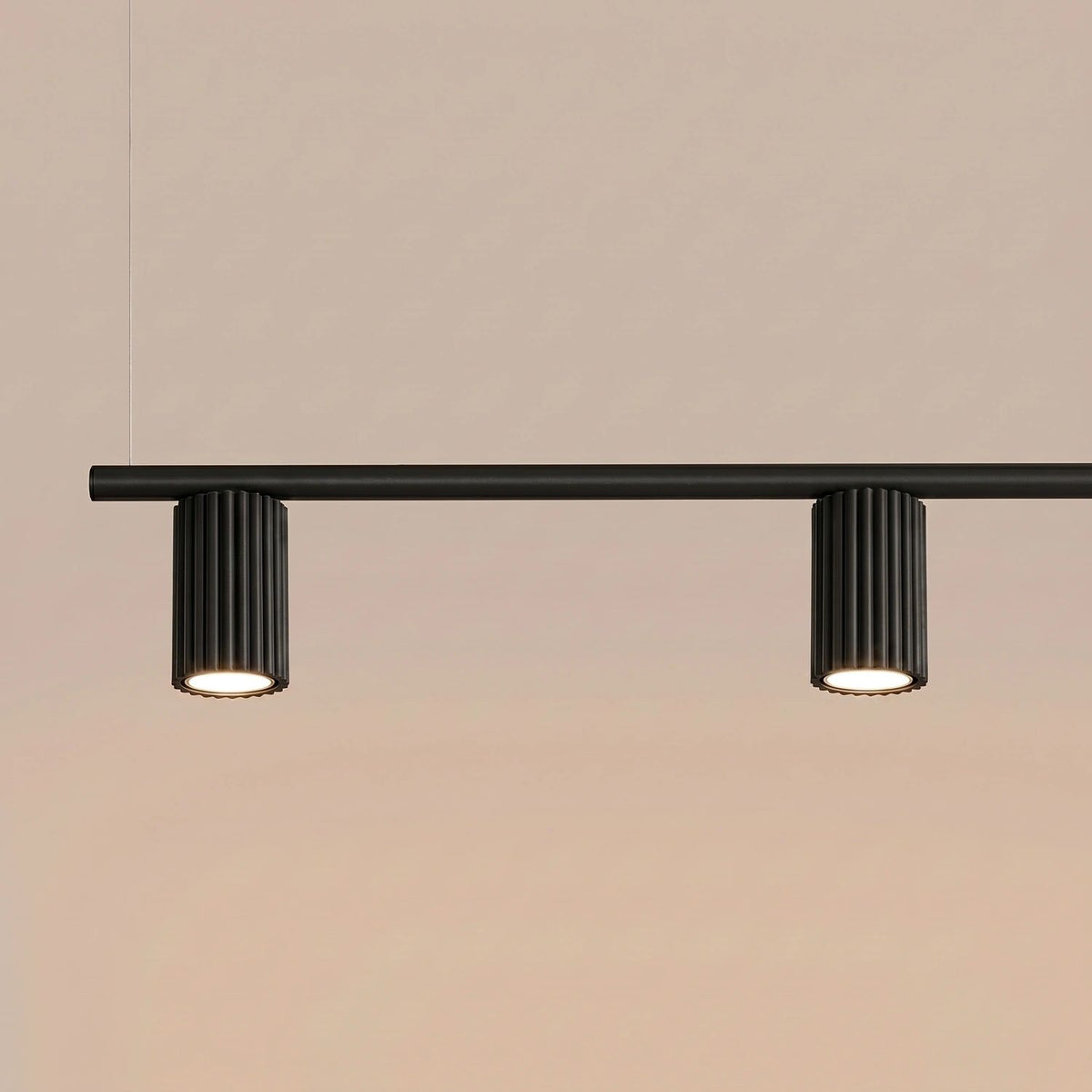 
Design Hängelampe „Karbon“ 4-flammig - Schwarz
