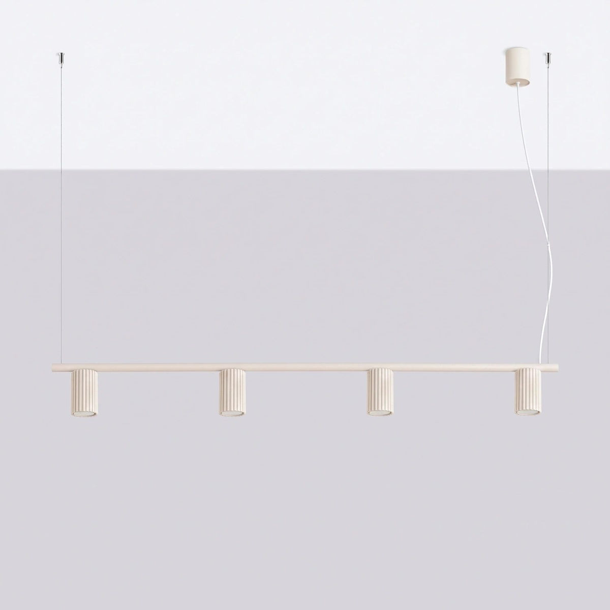 
Lampada a sospensione di design «Karbon» a 4 luci - Beige