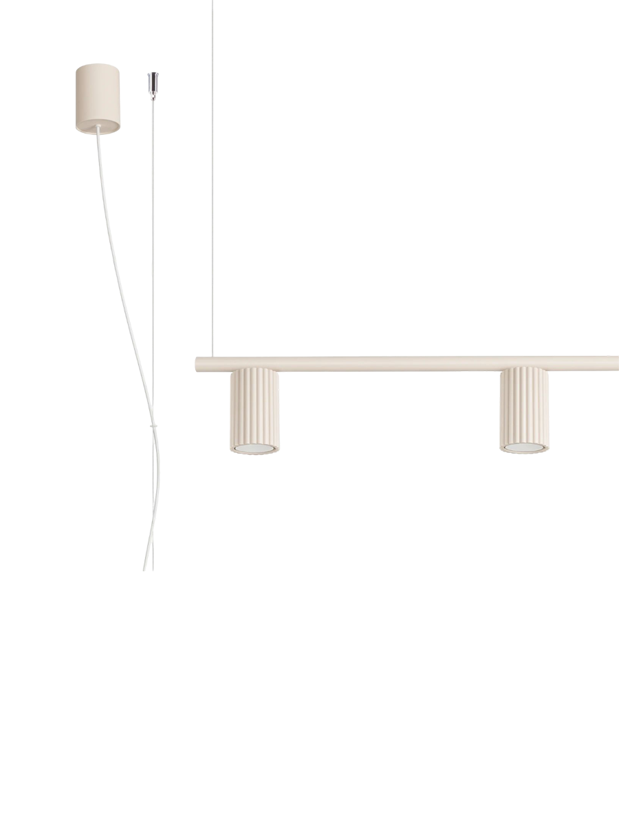 
Lampada a sospensione di design «Karbon» a 4 luci - Beige