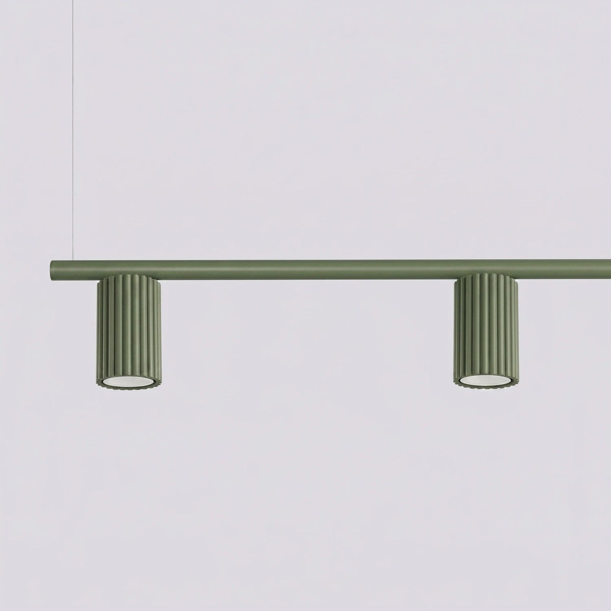 
Design Hängelampe „Karbon“ 4-flammig - Olivgrün