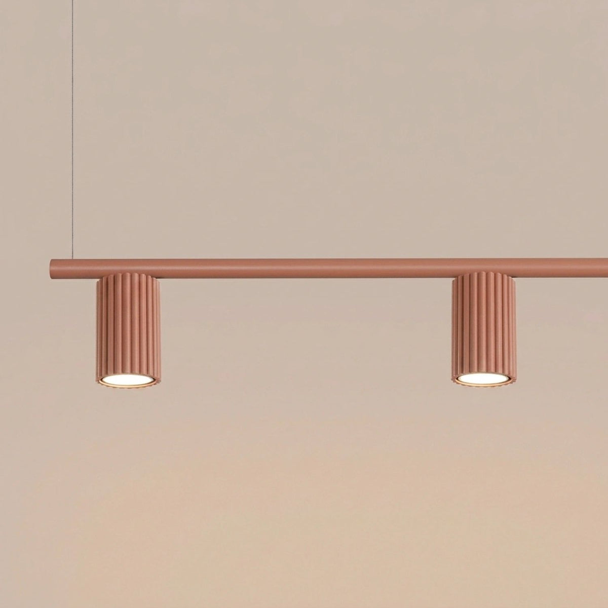 
Design Hängelampe „Karbon“ 4-flammig - Ockerrot