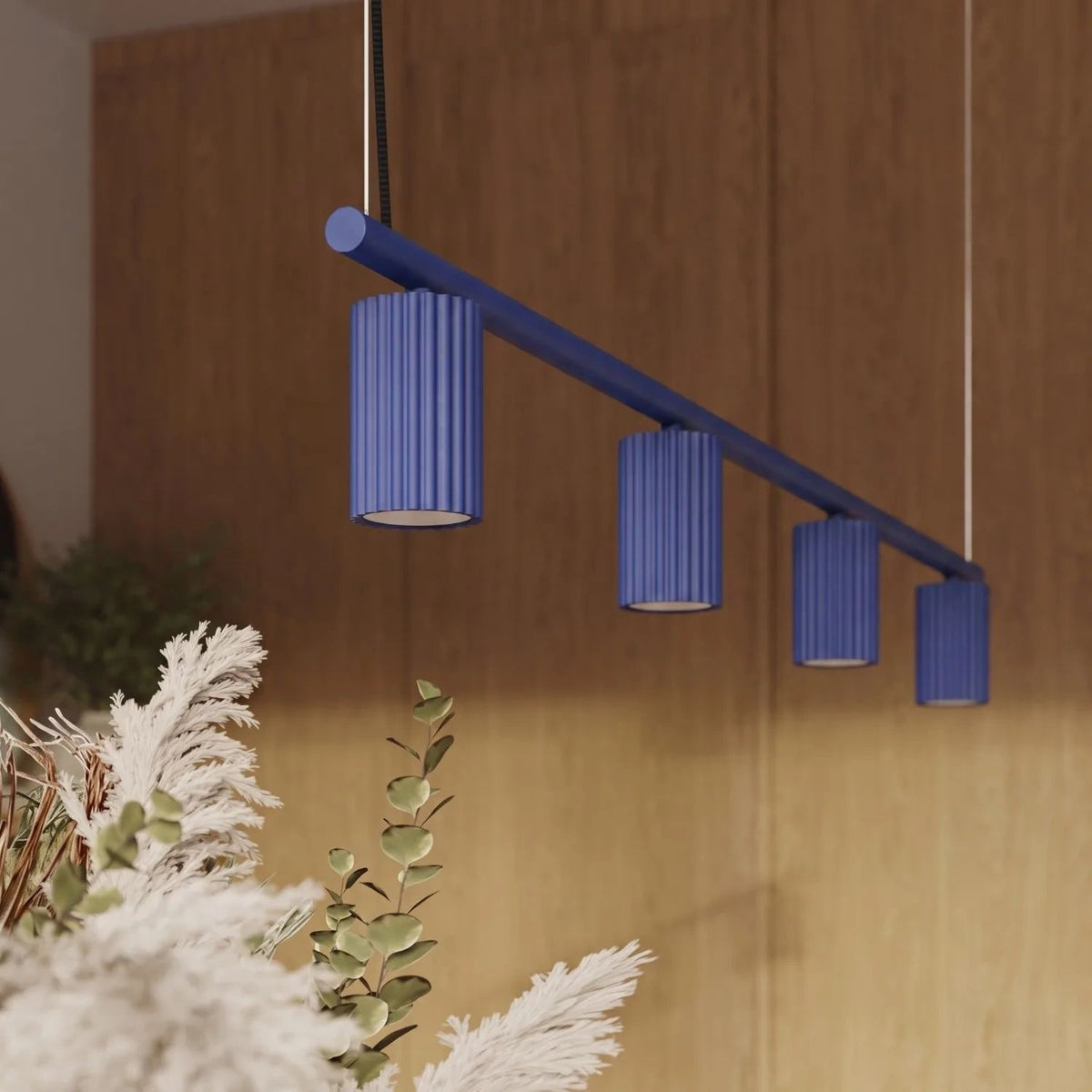 
Design Hängelampe „Karbon“ 4-flammig - Ultramarine