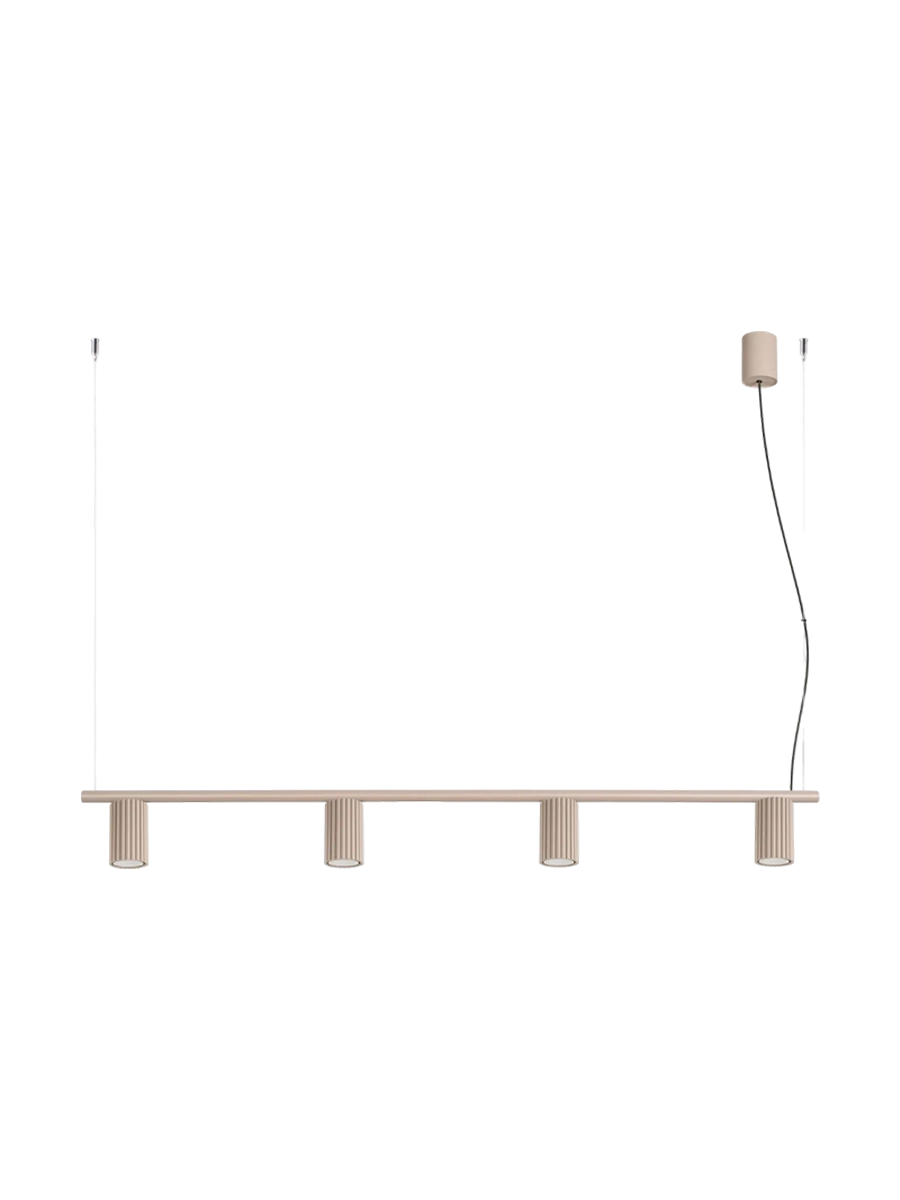 
Design Hängelampe „Karbon“ 4-flammig - Braun