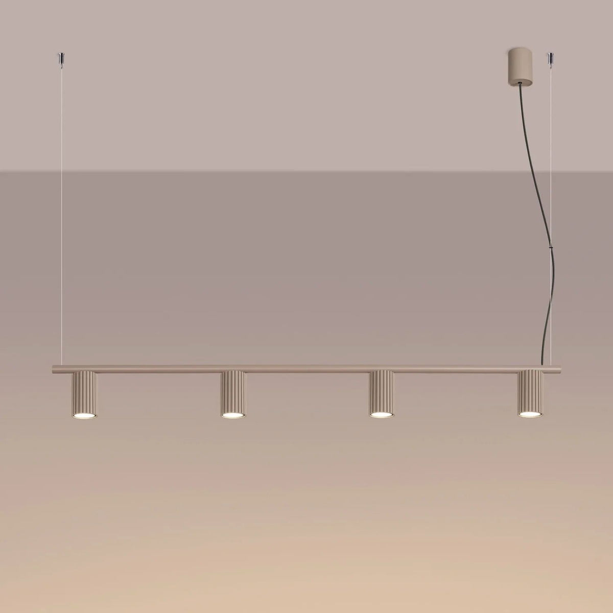 
Design Hängelampe „Karbon“ 4-flammig - Taupe