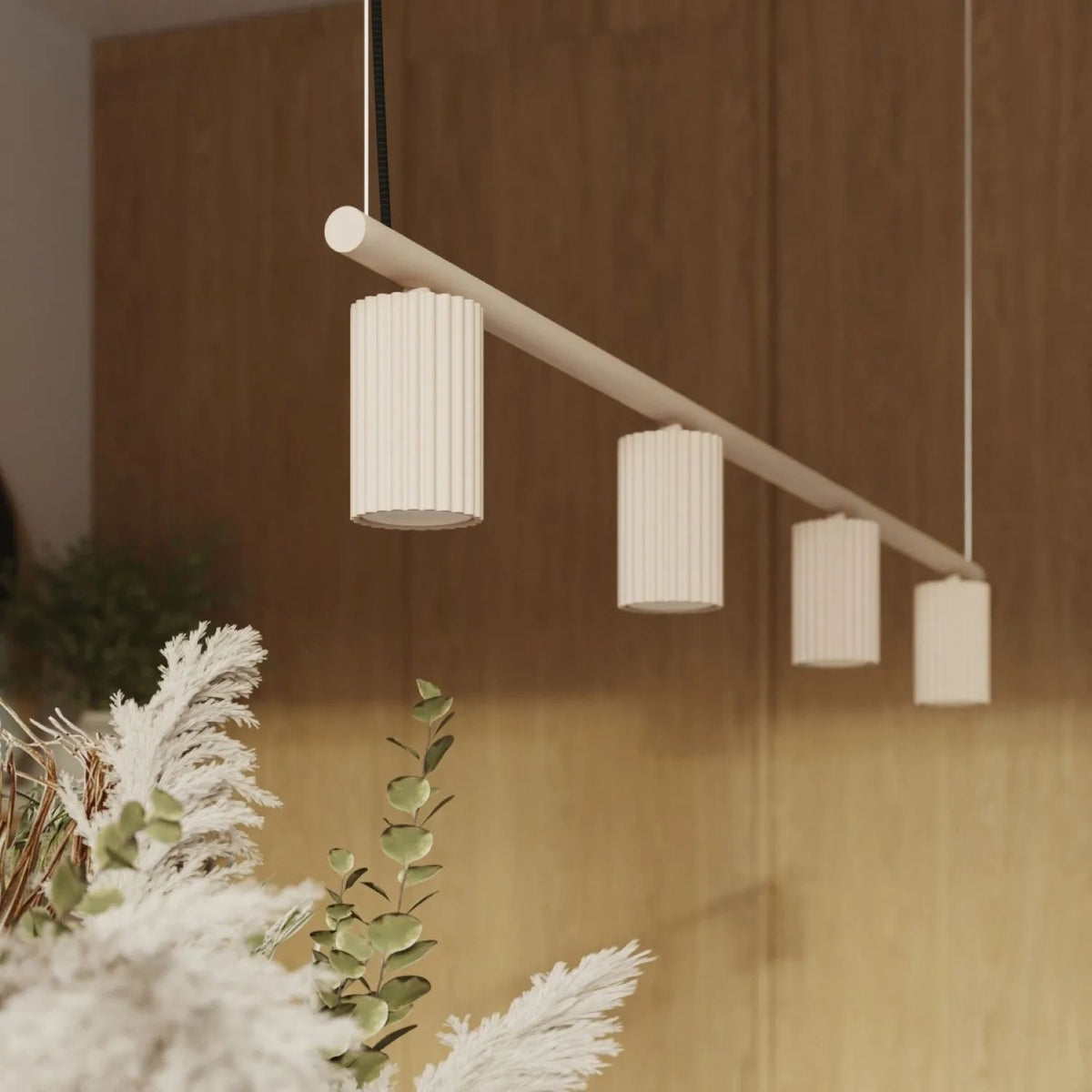 
Design Hängelampe „Karbon“ 4-flammig - Taupe